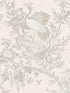 Crane Toile wallpaper in white off white color - pattern number AF41300 - by Pelican Prints in the Sumi Collection collection