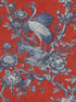 Crane Toile wallpaper in red color - pattern number AF41301 - by Pelican Prints in the Sumi Collection collection