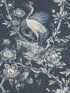 Crane Toile wallpaper in blue color - pattern number AF41302 - by Pelican Prints in the Sumi Collection collection