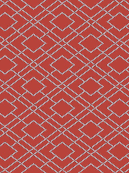 Diamond Lattice wallpaper in red color - pattern number AF41401 - by Pelican Prints in the Sumi Collection collection