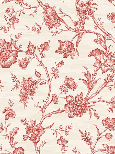 Toile Trail wallpaper in red color - pattern number AF41501 - by Pelican Prints in the Sumi Collection collection