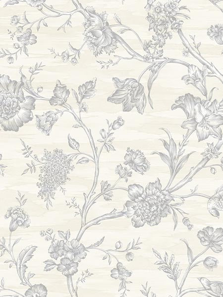 Toile Trail wallpaper in gray color - pattern number AF41508 - by Pelican Prints in the Sumi Collection collection