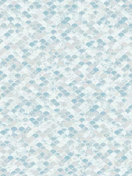 Contemporary Fish Scale wallpaper in blue color - pattern number AF42002 - by Pelican Prints in the Sumi Collection collection