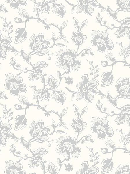 Floral Trail wallpaper in brown taupe color - pattern number AF42101 - by Pelican Prints in the Sumi Collection collection