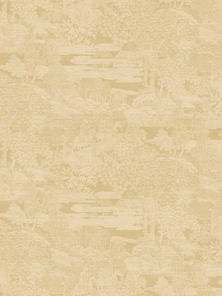 Eastern Garden Monotone wallpaper in gold color - pattern number AF42315 - by Pelican Prints in the Sumi Collection collection