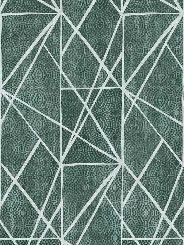 Dots and Lines wallpaper in aqua teal color - pattern number EH72004 - by Pelican Prints in the Maya collection