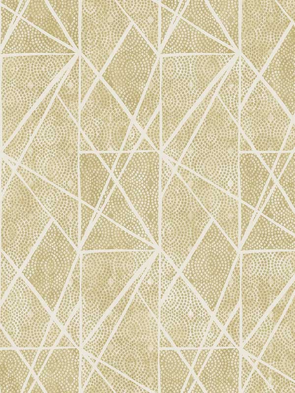 Dots and Lines wallpaper in gold color - pattern number EH72005 - by Pelican Prints in the Maya collection
