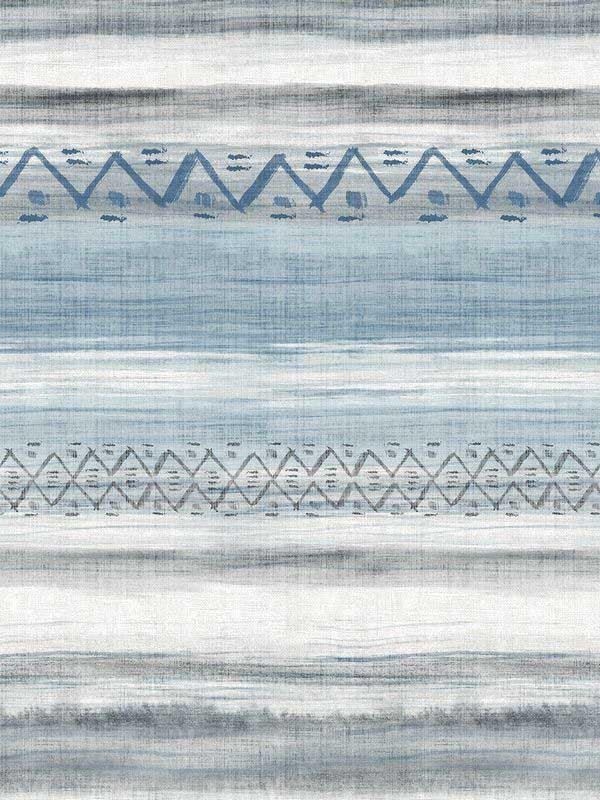 Tribal Stripe wallpaper in black color - pattern number EH72302 - by Pelican Prints in the Maya collection