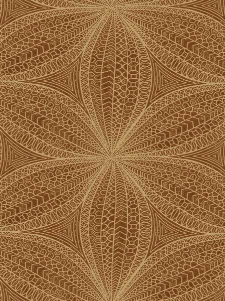 Star Flower fabric in copper bronze color - pattern number SK90406 - by Pelican Prints in the Skyline collection