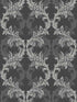 Damask fabric in black color - pattern number SK90800 - by Pelican Prints in the Skyline collection