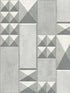 3D Grid wallpaper in silver pewter color - pattern number SK90900 - by Pelican Prints in the Skyline collection