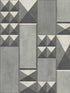 3D Grid wallpaper in silver pewter color - pattern number SK90910 - by Pelican Prints in the Skyline collection
