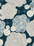 Flowers wallpaper in blue color - pattern number SK91102 - by Pelican Prints in the Skyline collection