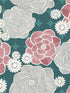 Flowers wallpaper in blue color - pattern number SK91104 - by Pelican Prints in the Skyline collection