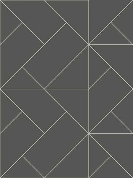 Geometric Marble wallpaper in black color - pattern number SK92300 - by Pelican Prints in the Skyline collection