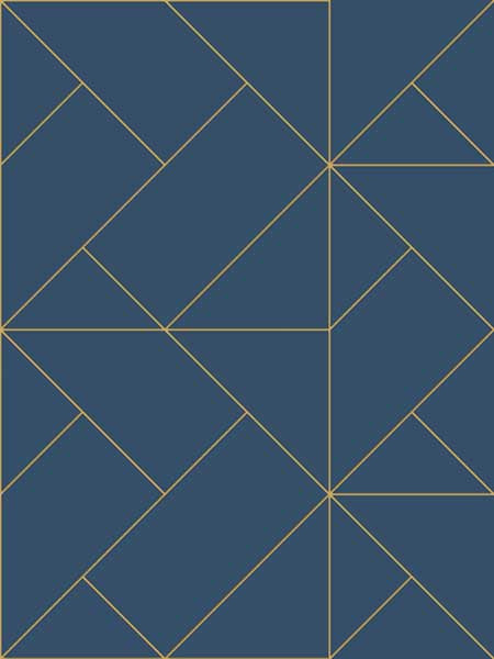 Geometric Marble wallpaper in navy color - pattern number SK92302 - by Pelican Prints in the Skyline collection