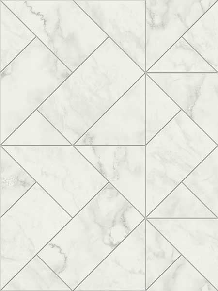 Geometric Marble wallpaper in silver pewter color - pattern number SK92310 - by Pelican Prints in the Skyline collection