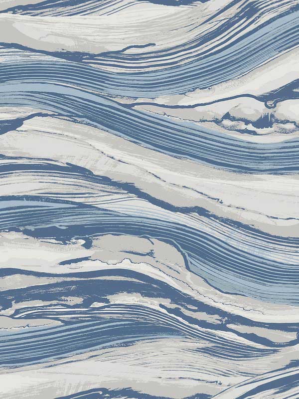 Queensmead wallpaper in blue color - pattern number CR82122 - by Carl Robinson in the Carl Robinson 17 Loft collection
