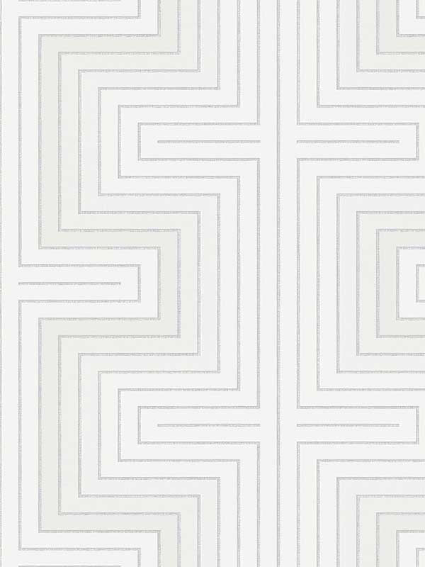 Maze fabric in frost color - pattern number FJ40510 - by Mayflower in the Sanctuary collection