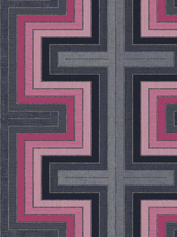 Maze fabric in raspberry color - pattern number FJ40511 - by Mayflower in the Sanctuary collection