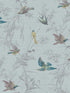 Birds of Paradise fabric in turquoise color - pattern number FJ40904 - by Mayflower in the Sanctuary collection