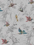 Birds of Paradise fabric in sterling color - pattern number FJ40909 - by Mayflower in the Sanctuary collection