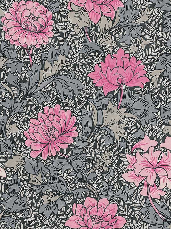 Morrissey Flower fabric in raspberry color - pattern number FJ41280 - by Mayflower in the Sanctuary collection