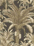 Palms fabric in brown and taupe color - pattern number CN30700 - by Wallquest in the Charleston collection