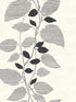 Leaves fabric in grey and off white color - pattern number 1303200 - by Seabrook in the Black and White by Etten Gallerie collection