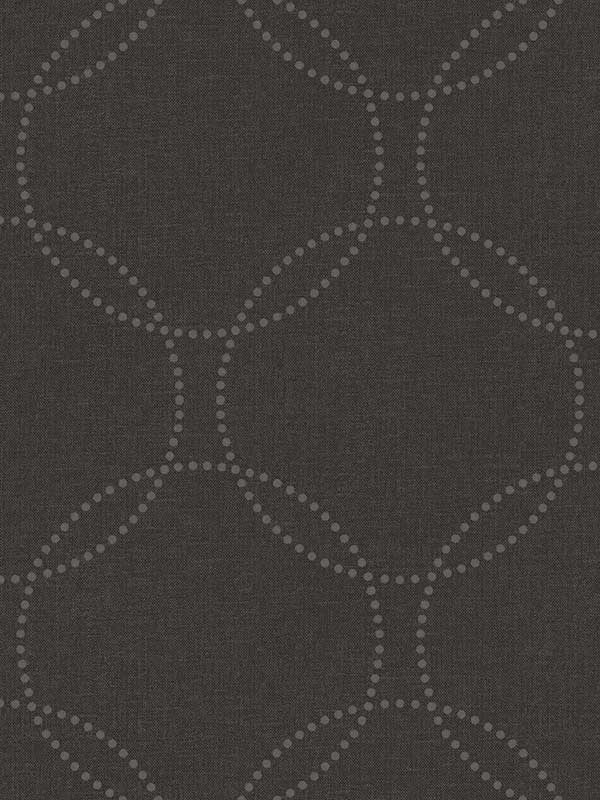 Intersecting Circles wallpaper in charcoal color - pattern number 1821000 - by Seabrook in the Black and White by Etten Gallerie collection