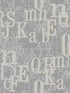 Block Letters fabric in metallic silver color - pattern number ZN52110 - by Seabrook in the Black and White by Etten Gallerie collection