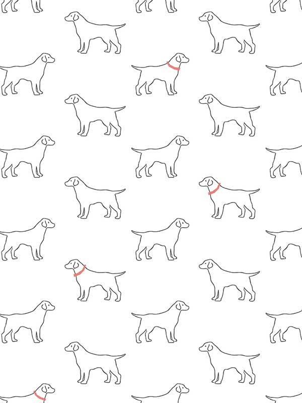 Yoop Dog fabric in white color - pattern number 3122-10400 - by Chesapeake in the Flora and Fauna collection