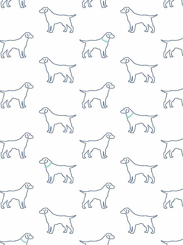 Yoop Dog fabric in off white color - pattern number 3122-10404 - by Chesapeake in the Flora and Fauna collection