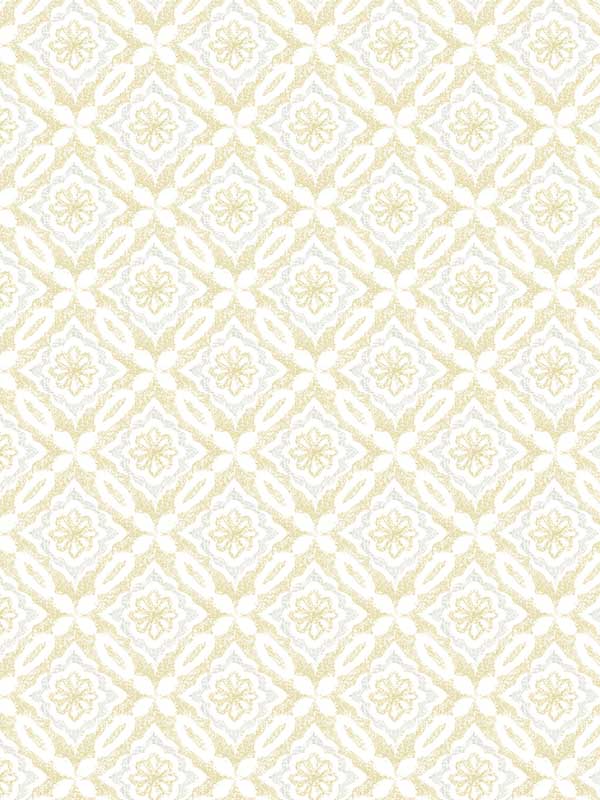 Hugson Quilted Damask wallpaper in yellow color - pattern number 3122-10703 - by Chesapeake in the Flora and Fauna collection