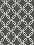 Quelala Ring Ogee wallpaper in black color - pattern number 3122-11000 - by Chesapeake in the Flora and Fauna collection