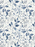 Tinker Woodland Botanical wallpaper in navy color - pattern number 3122-11102 - by Chesapeake in the Flora and Fauna collection
