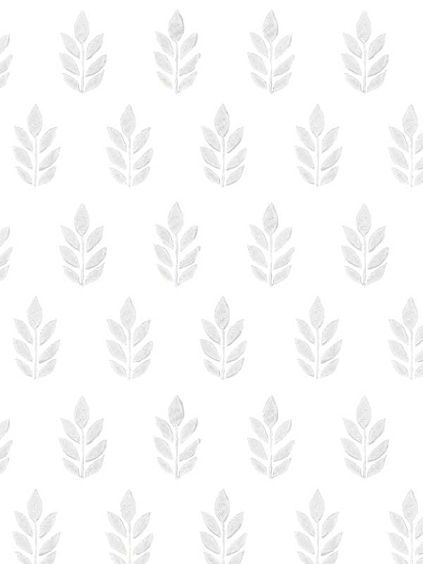 Ervic Leaf Block Print fabric in light grey color - pattern number 3122-11310 - by Chesapeake in the Flora and Fauna collection