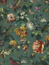 Claude Floral fabric in teal color - pattern number 307305 - by Eijffinger in the Museum Eijffinger collection