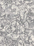 Auguste Floral fabric in charcoal color - pattern number 307340 - by Eijffinger in the Museum Eijffinger collection