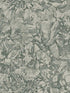 Auguste Floral fabric in green color - pattern number 307346 - by Eijffinger in the Museum Eijffinger collection