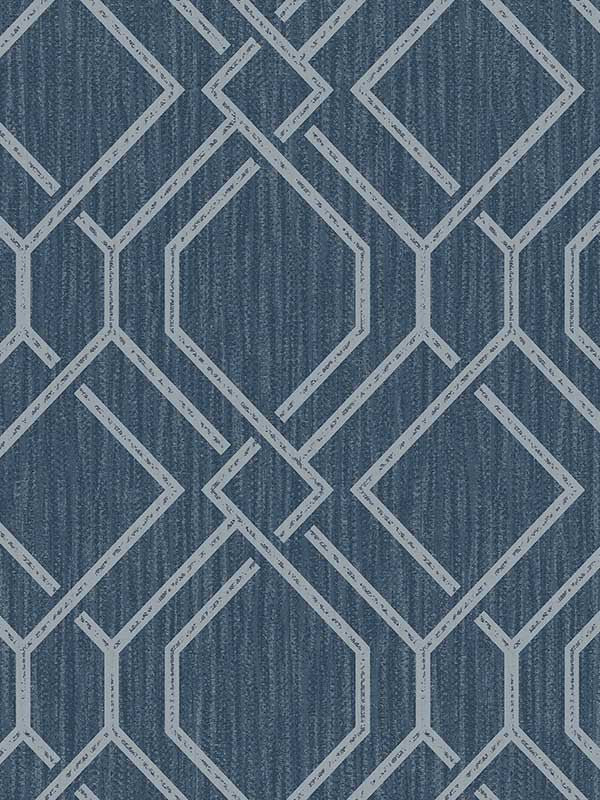 Frege Trellis fabric in blue color - pattern number 4025-82512 - by Advantage in the Radiance collection