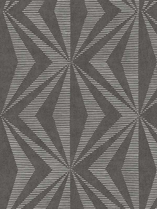 Monge Geometric wallpaper in charcoal color - pattern number 4025-82547 - by Advantage in the Radiance collection
