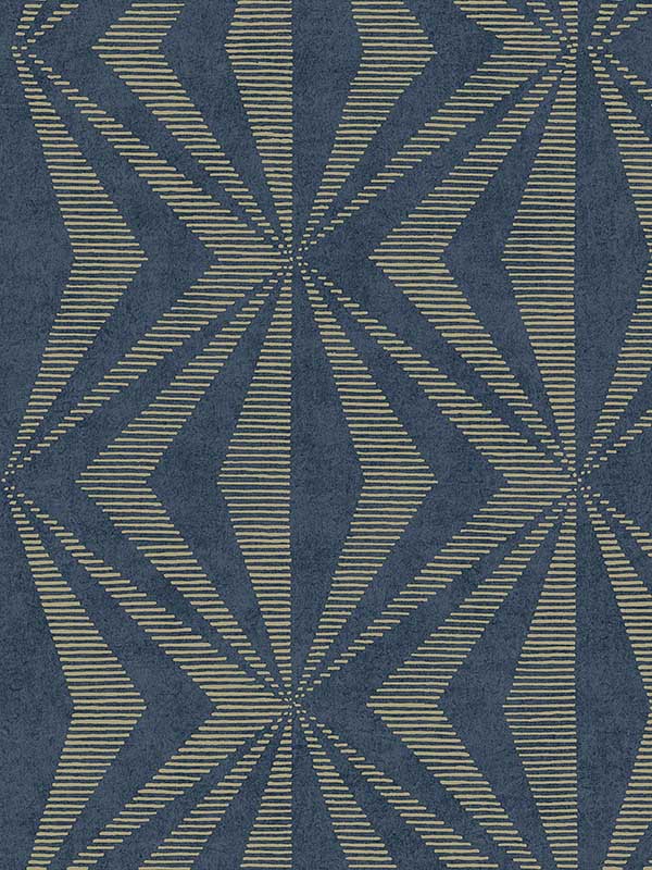 Monge Geometric wallpaper in blue color - pattern number 4025-82552 - by Advantage in the Radiance collection