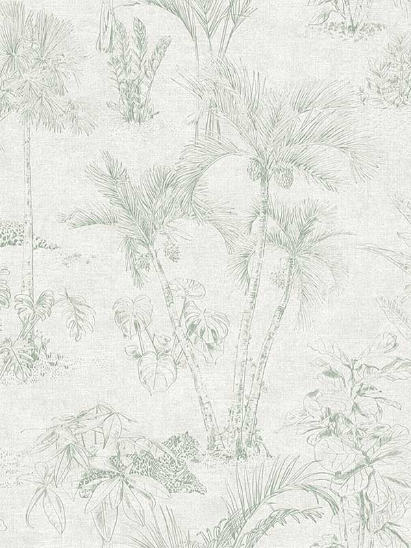 Zapata Tropical Jungle fabric in green color - pattern number 4044-380212 - by Advantage in the Cuba collection