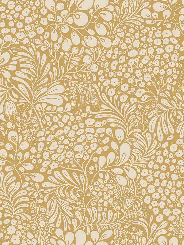 Siv Botanical fabric in mustard color - pattern number 2932-65127 - by A Street Prints in the Lina collection