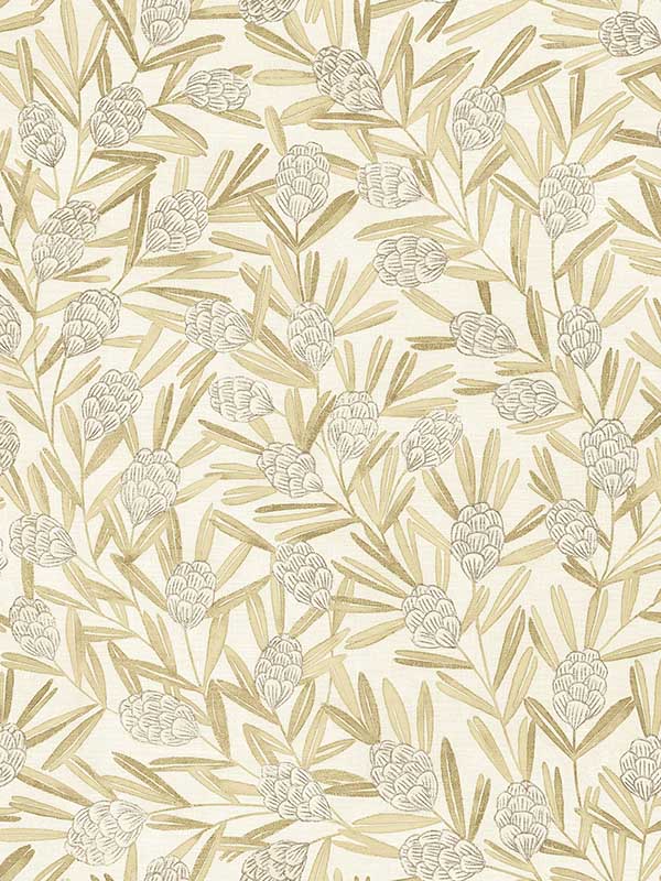 Zulma Decorative Botanical wallpaper in gold color - pattern number 2970-26103 - by A Street Prints in the Revival collection