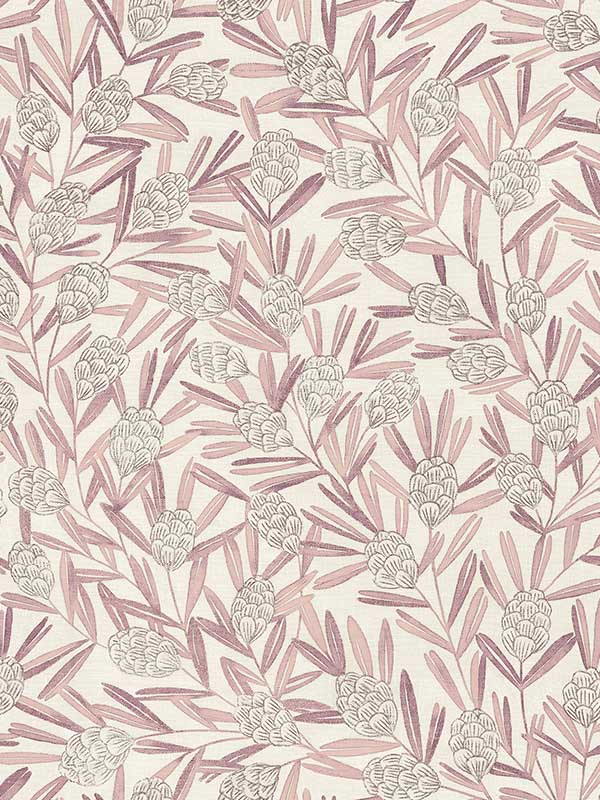 Zulma Decorative Botanical wallpaper in pink color - pattern number 2970-26104 - by A Street Prints in the Revival collection