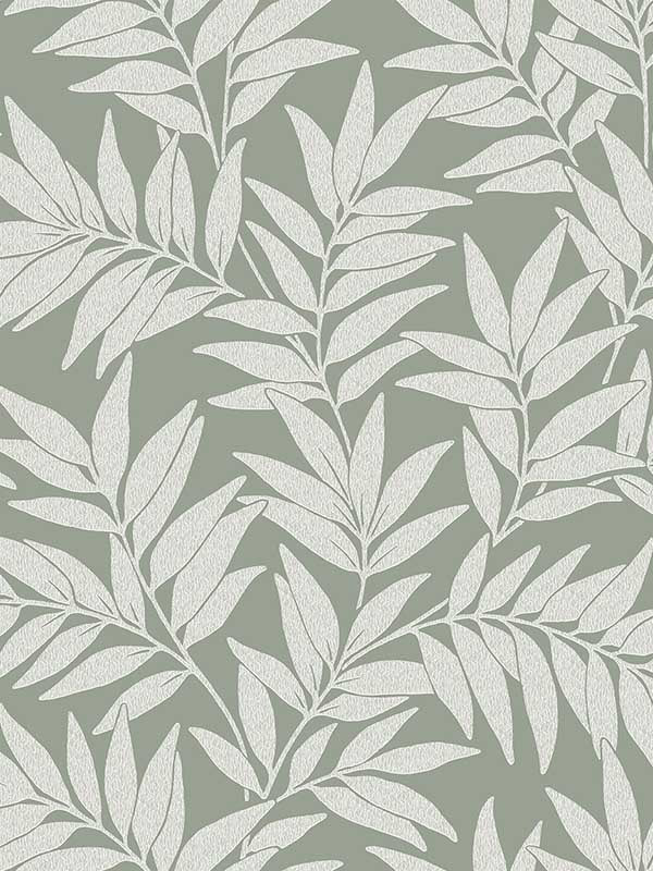 Morris Leaf wallpaper in green color - pattern number 2970-26122 - by A Street Prints in the Revival collection