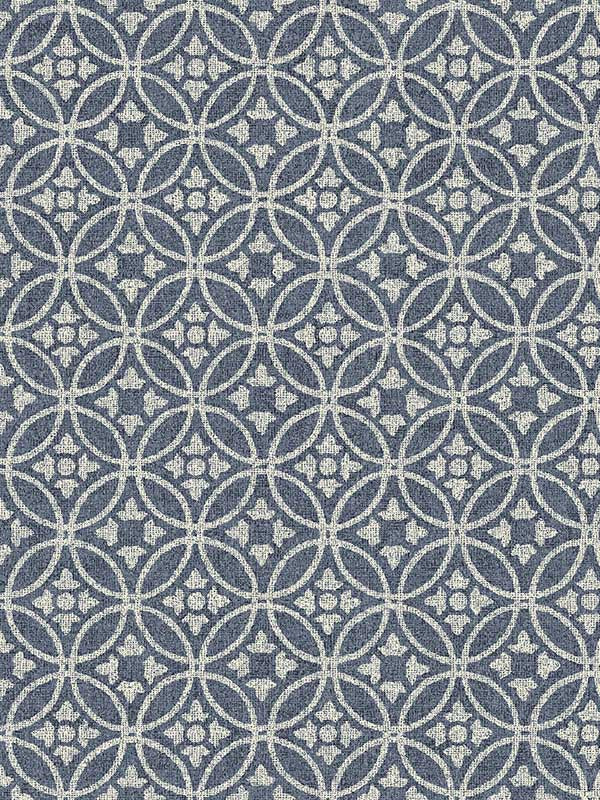Larsson Ogee wallpaper in indigo color - pattern number 2970-26137 - by A Street Prints in the Revival collection
