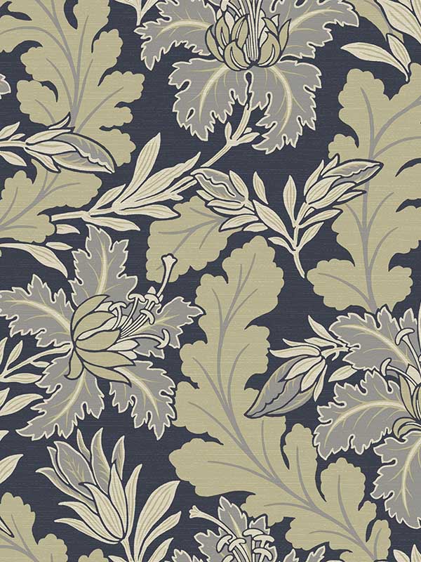 Butterfield Floral wallpaper in navy color - pattern number 2970-26141 - by A Street Prints in the Revival collection